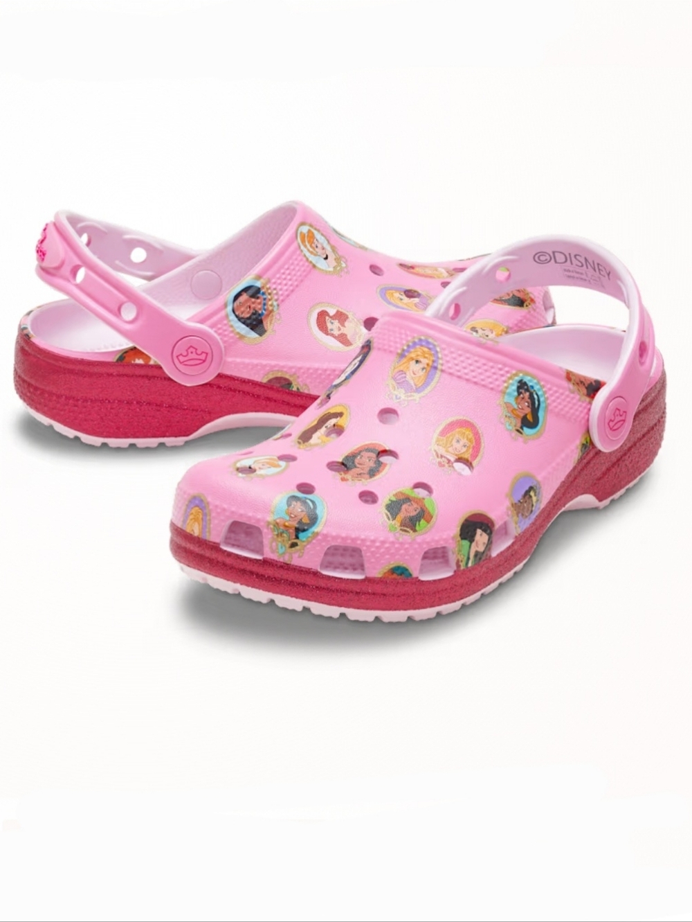 Disney Pink Princess Graphic Clog Crocs Sandals for Kids